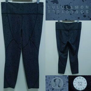 Lululemon To The Beat Tight Reflective SoulCycle Tempo XL Splatter Obsidian 12
